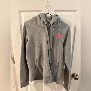 PINK Victoria's Secret Gray Hoodie with Pink Logo